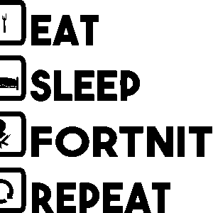 Fortnite 'Eat Sleep Fortnite Repeat' Sticker