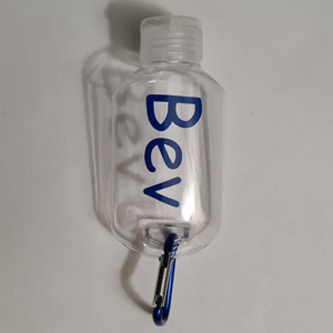Personalised Travel Bottle 50ml with Clip